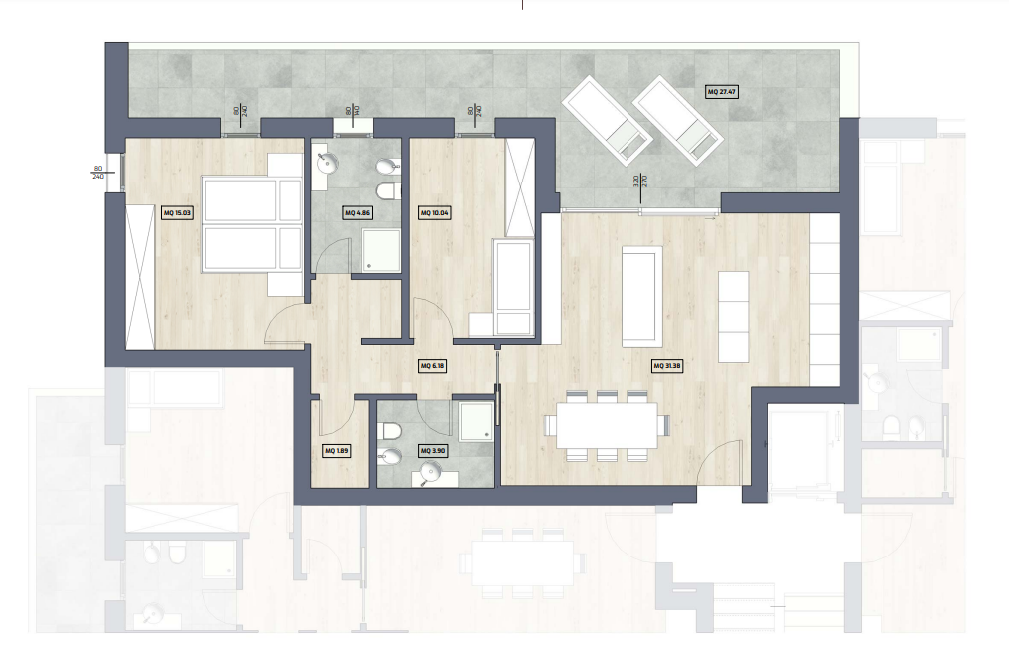 ALTICHIERO - appartamento 2 camere prossima costruzione